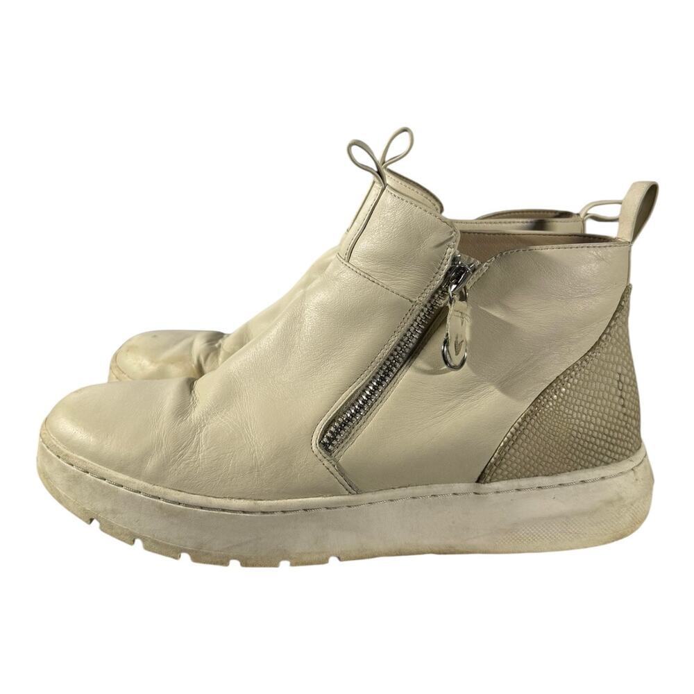 Vionic Brinkely Leather Zip Up Boot Women’s 8 Beige Sneaker Sole Casual Shoe - Picture 5 of 9